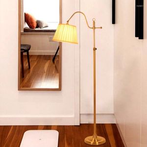 Vloerlampen klassieke lamp moderne bureau slaapkamer verstelbare richting staande koperen kleur huisverlichting blf527