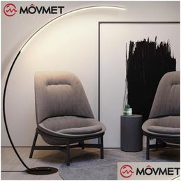 Vloerlampen Kolom LED LAMP MODERNE LICHT Simple Arc Standard voor woonkamer Foyer naast 25W Curve armatuur Drop levering DHHVW