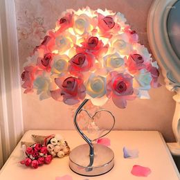 Vloerlampen Europese tafellamp Rose bloem LED NACHT LICHT BEDBAAD HUISHOUDBRUIDEN PARTY Decor sfeer Slaapverlichting