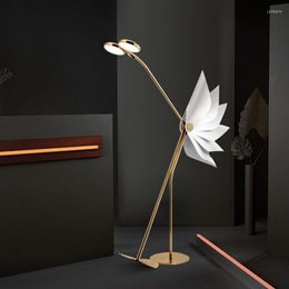 Vloerlampen flamingo led verlichting lampara de taart kamer decor bedroteerbare stand lichten voor levende modern