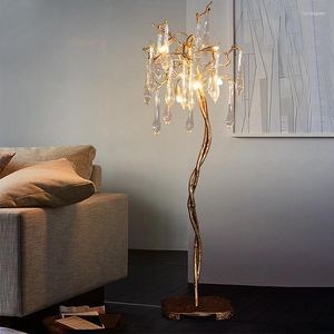 Lampadaires français tout-pocle de luxe de luxe lampe à la lampe de salon de la chambre à coucher de maison de la maison décoration arbre d'étude