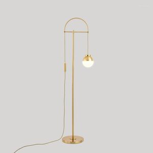 Vloerlampen goud woonkamer stand lamp industrieel statief modern design veer