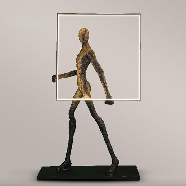 Lampadaires Lampe en forme humaine Sculpture du corps humain Modèle Salon Hall d'exposition Hall d'exposition Art décoratif Ornements de sol