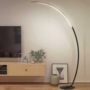 Floor Lamps Indoor Lighting Arc RGB Floor Lamps Black White C APP Remote Floor Lights Nordic LED Corner Light for Dining Living Room Decor W0428