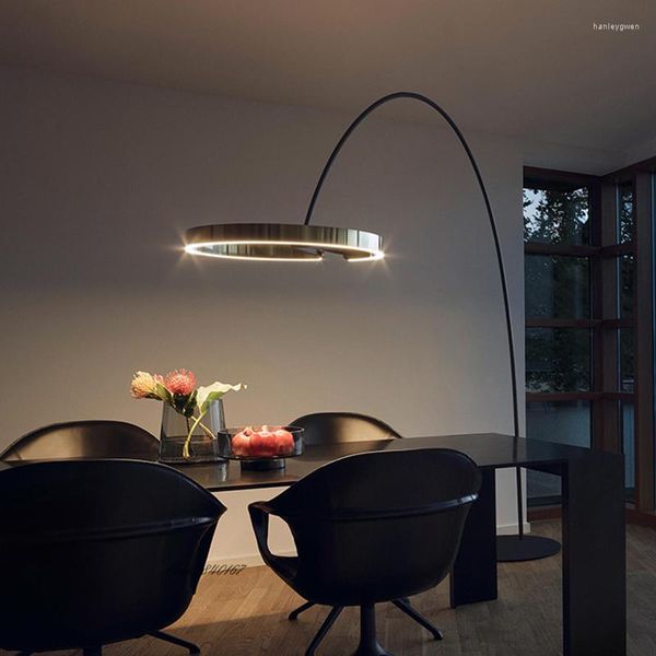 Lámparas de pie Lámpara de pesca LED italiana Lámpara de pesca creativa Luces de soporte altas para sala de estar Dormitorio al lado de la lectura del estudio moderno
