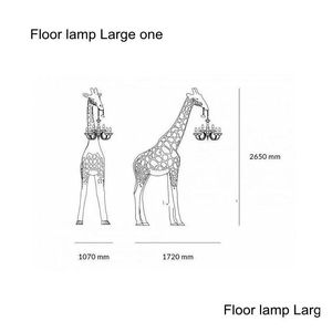 Lampadaires italiens qeeboo girafe lampe personnalité créative scpture ornements appliques murales grandes animaux drop livraison dheri