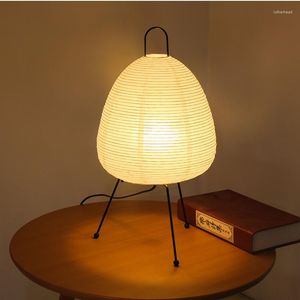 Lampadaires Japonais Akari Noguchi Yong Lampe Designer Papier De Riz Trépied Lampes De Bureau Salon/Salle À Manger Étude Chambre Chevet Maison De Thé