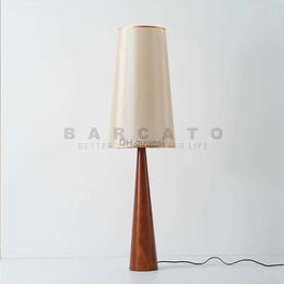 Lampadaires Designer japonais Wabi-sabi lampe en bois massif LED E27 Art décoratif coin debout salon étude chambre café YQ240130