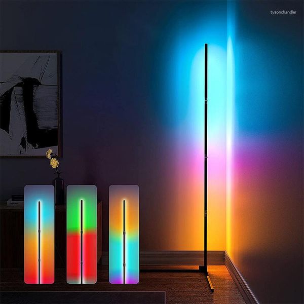 Lampadaires Lampe Led Décor Moderne Lumière Intelligente Tuya Coin Télécommande Rgb Pour Écran De Salon