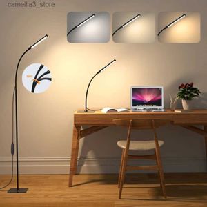 Lampadaires Lampadaire LED pour salon support d'éclairage intérieur réglable col de cygne variateur lampe de lecture lampes sur pied salon Q231016