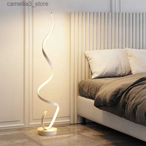 Lampadaires Lampadaire LED moderne minimaliste lampadaire LED chambre chevet lumière flottante salon canapé étude lampes de lecture luminaires Q231016