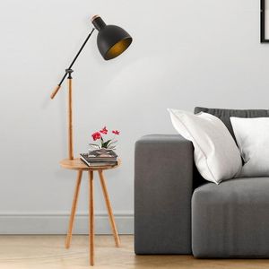 Lampadaires LED nordique moderne en bois massif coton fer abat-jour lampe E27 Table pour salon chambre El