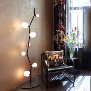 Vloerlampen led hanglamp lamp kunst Nordic creatief ontwerp klimop glazen schaduw woning huis decor bank staande lichte slaapkamer bedzijde