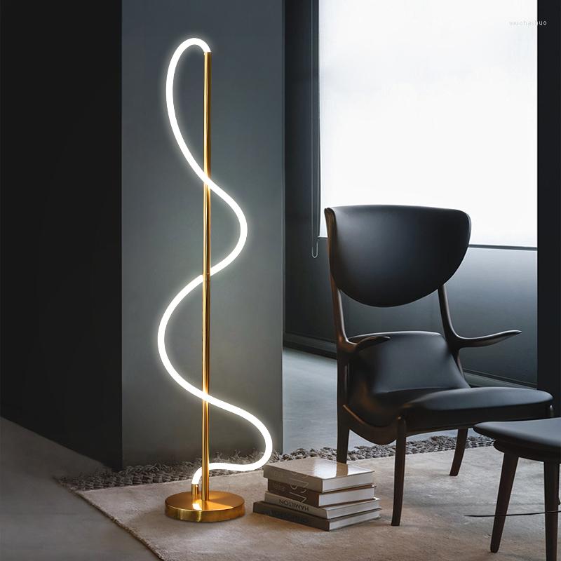 Floor Lamps LED Postmodern Golden White Music Notes Lamp Light For Foyer Study Dinning Room Bedroom