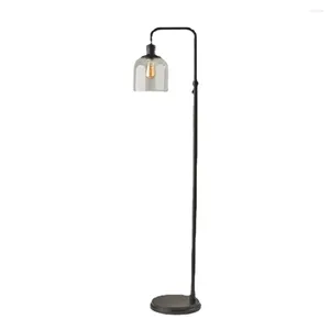 Lampadaire lumineux en métal noir stand de soc