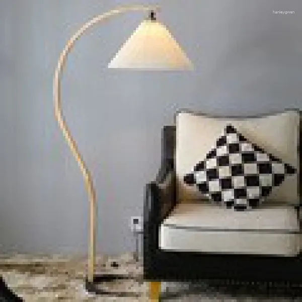 Lampadaires salon E lampe Vintage plissé nordique lumière luxe chambre chevet chinois créatif