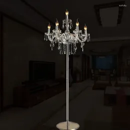 Vloerlampen Luxe Mode Kort Romantisch Nachtkastje K9 Kristallen Lamp Voor Woonkamer Modern Staand