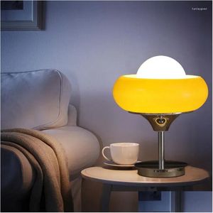 Vloerlampen Mid-Ancient Decoratieve Tafellamp Ins Stijl Retro Dan Glas Licht Luxe Tarwe Slaapkamer Studeerkamer Nachtkastje Drop Delivery Dhqnh