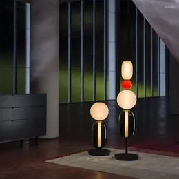 Lampadaires LED moderne lampe en verre coloré maison intérieure Art décoration Table salon El exposition Hall debout lumière