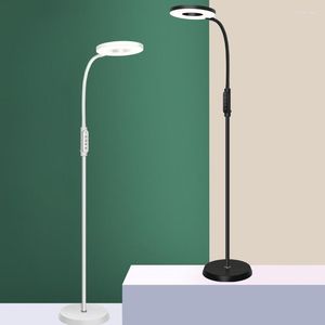 Vloerlampen Moderne LED-dimmende oogbeschermingslamp Nordic Woonkamer Stand Leeslampen Verstelbare hoek van de houder