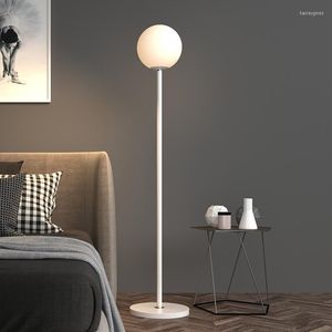 Vloerlampen modern ledglas voor woonkamer slaapkamer slaapkamer bed wit zwart staande verlichting huis decore dccessories e27 lampenkap