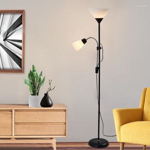 Lampadaires Moderne Led Lampe Noir Blanc Argent Pour Salon Chambre Coin E27 Debout Style Américain Décor Lumière
