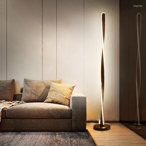 Vloerlampen moderne LED-lamp thuis binnen kunst decor staand voor woonkamer slaapkamer studie spiraal schaduw verlichtingsarmatuur