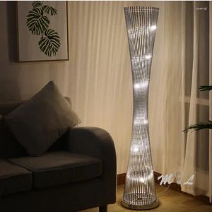 Vloerlampen moderne led staande lamp aluminium toren voor woonkamer lichtstandaard foyer home decoratieve lichten AC90-26V