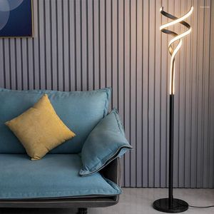 Minimalist LED Floor Lamp - Modern Black & White Lights for Bedroom, Living Room, Sofa, Study, Reading