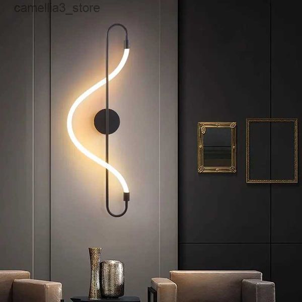 Lámparas de pie Moderna manguera larga Lámpara de pared LED para mesa Comedor Cocina Bar Pasillo Telón de fondo Decoración Iluminación Suspensión Diseño Q231016