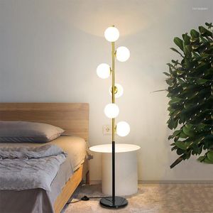 Lampadaires Moderne En Métal Vent LED Cuivre Salon Décor À La Maison Lampadaires Éclairage Intérieur Chambre Loft Chevet