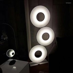 Vloerlampen moderne minimalistische kunstcirkel woonkamer decor lamp warm wit diming led licht schaduw atmosfeer acryl indoor armatuur