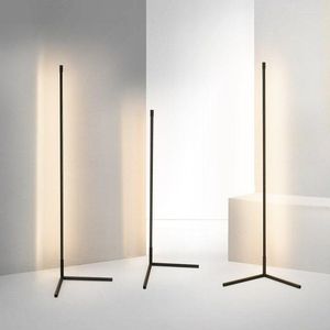 Lámparas de pie Lámpara LED minimalista moderna Estudio Estudio Oficina Hogar Iluminación Personalidad Sala de estar creativa Dormitorio Luz vertical