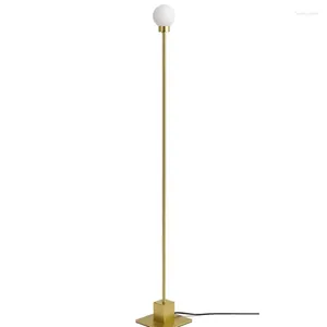 Vloerlampen Modern minimalistisch licht met glazen lampenkap Mat gouden lamp voor nachtkastje Kantoor Studeerkamer Zwart staand