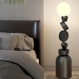 Lámparas de piso Modern redondo LED único para la sala de estar Sofá Lámpara de pie dormitorio de la lámpara de pie al lado de las luces decoración del hogar adornos