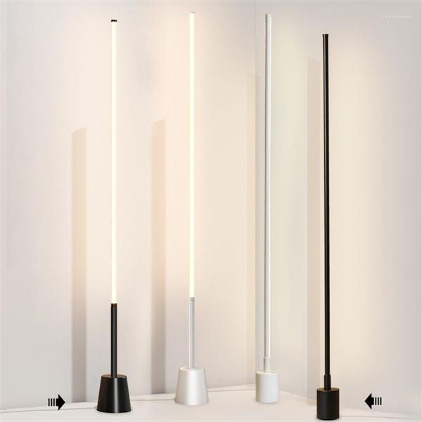 Lámparas de pie, lámpara Vertical moderna, minimalista nórdico, 360 grados, soporte de esquina superbrillante, herramienta de luz, sala de estar, dormitorio, cabecera