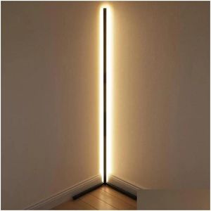 Lampadaire nordique lampe d'angle moderne Lumière LED simple pour le salon Amosphère de la chambre à coucher debout
