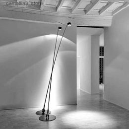Lámparas de pie Creatividad nórdica Minimalista Poste largo Lámpara de pie LED Sala de estar Decoración para el hogar Sofá Esquina Dormitorio Mesita de noche Luz de pesca Q231016