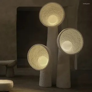 Vloerlampen Nordic Creativiteit Wabi Sabi Lamp Hars Led Licht Voor Woonkamer Slaapkamer Home Decor Hoek Nachtkastje Wit Bureau