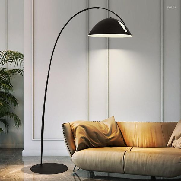 Lampadaires Nordic Designer Light Luxe Minimaliste Canne À Pêche Verticale Lampe À LED Salon Canapé Décoratif Chambre Longue