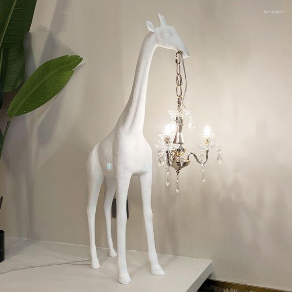 Lampadaires Nordique Girafe Lampe Moderne Creative Sculpture Animal Art Luminaires Pour Salon Chambre Atmosphère Led Lumières Debout