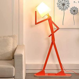 Vloerlampen Nordic Home Decor Humanoïde Lamp LED E27 Marionet Kinderkamer Persoonlijkheid Decoratie Cartoon Slaapkamer Zitten Standlicht