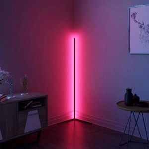 Vloerlampen Noordelijke LED LAMP Hoek licht Coloful slaapkamer sfeer verlichting club Home Ndoor Decor Standing