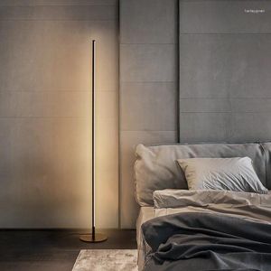 Vloerlampen Nordic LED-lamp Dimmen Nachtkastje Slaapkamerverlichting Staande voor woonkamer Decoratieve verlichting