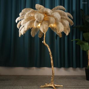 Vloerlampen Noordse LED LAMP Woonkamer Diningskantoor Slaapkamer Interieur Decor Feather Light Luminaire staande verlichting