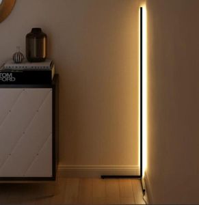 Vloerlampen Nordic LED-lamp Modern eenvoudig warm wit hoekstaaflicht voor woonkamer slaapkamer interieur sfeer staand binnenF5555828