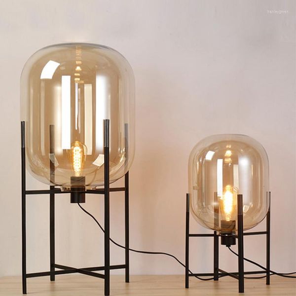 Lámparas de pie Nordic Retro Vintage LOFT Glass Lámpara de moda Lámpara para sala de estar Casa de campo Café Bar El