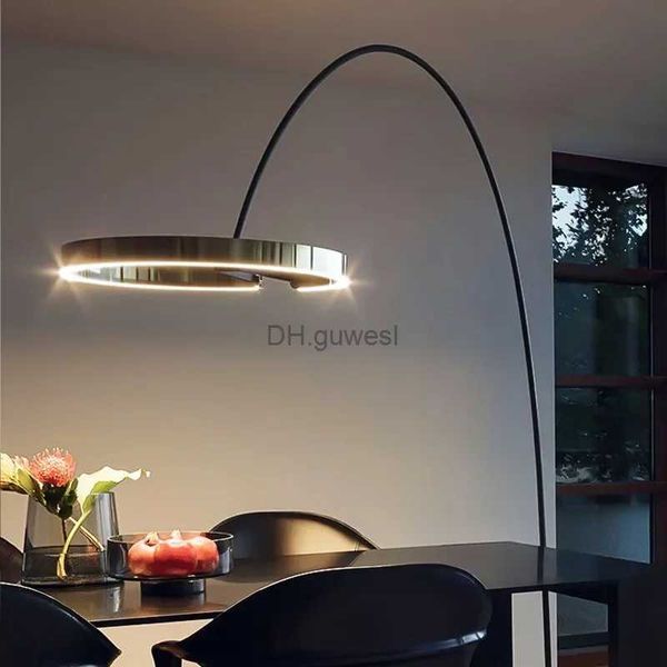 Lámparas de pie Anillo nórdico Pesca Moderno Creativo Lofty Luz de pie para sala de estar Dormitorio Sofá Esquina Decoración Lámpara de lujo YQ240130