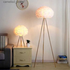 Vloerlampen Nordic Statief Veer Vloerlampen Slaapkamer Bedlampje Woonkamer Binnenverlichting Staande Tafellamp Home Decor lamparmaturen Q231016