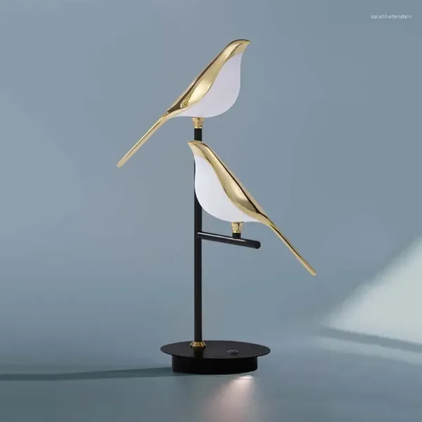 Lámparas de pie Oficina Decoración para el hogar Pájaro Led Lámpara de pie China Guzhen Venta al por mayor Galvanoplastia Sala de estar Lujo Oro Moderno